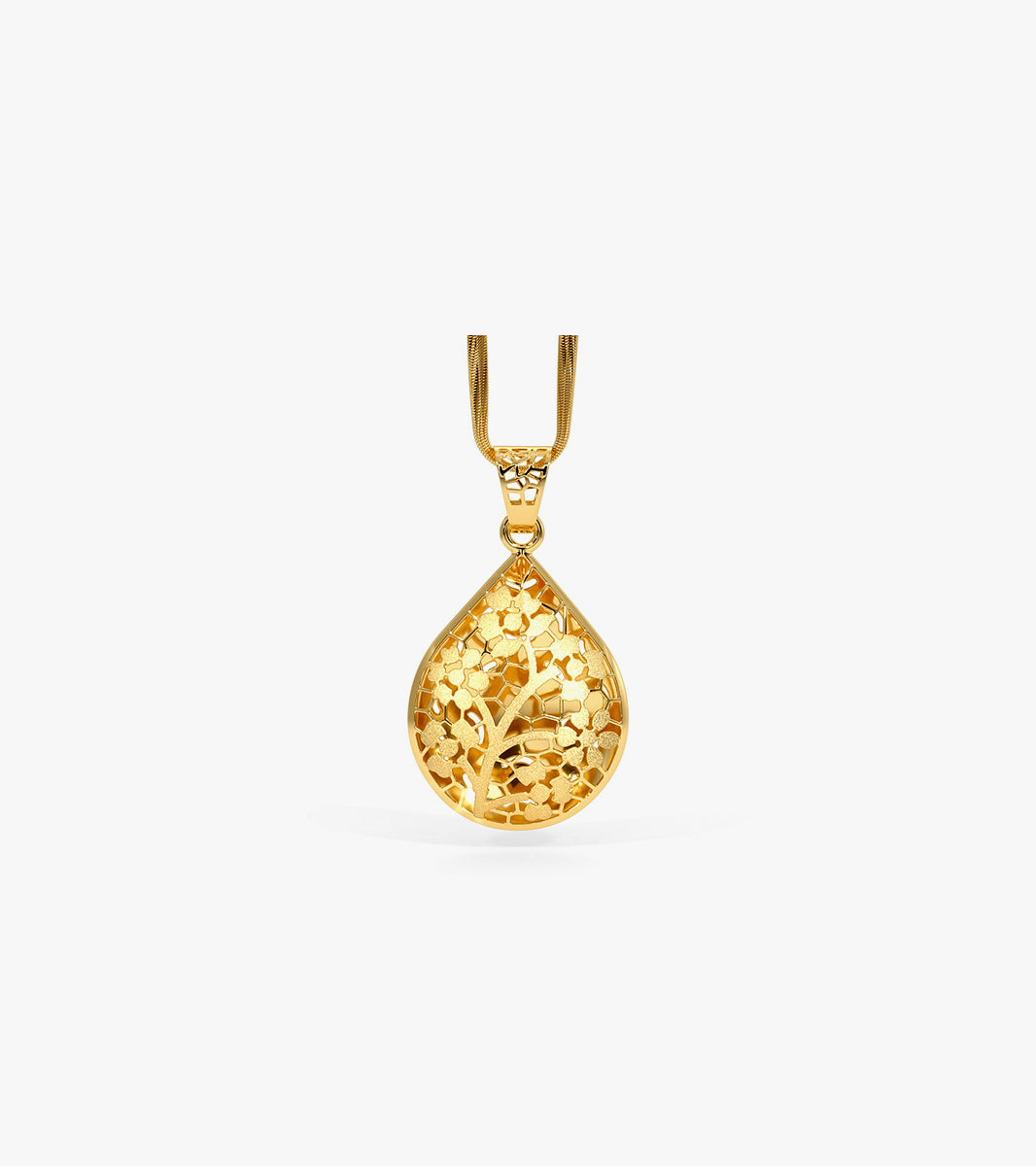 Framed gold pendant