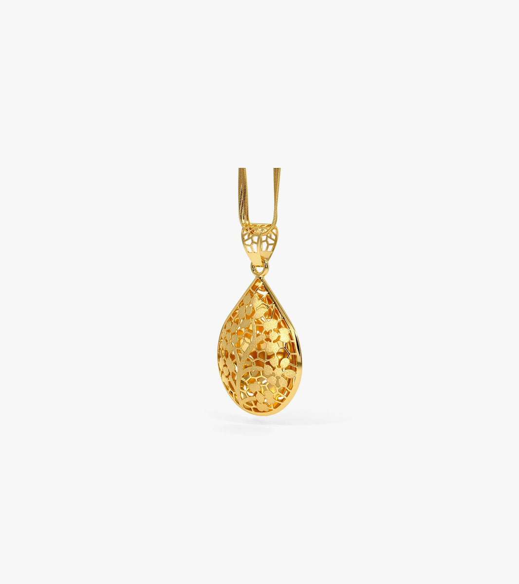 Framed gold pendant