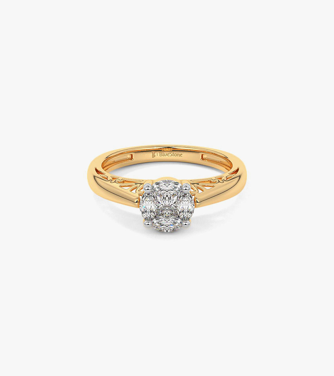 Cluster diamond ring