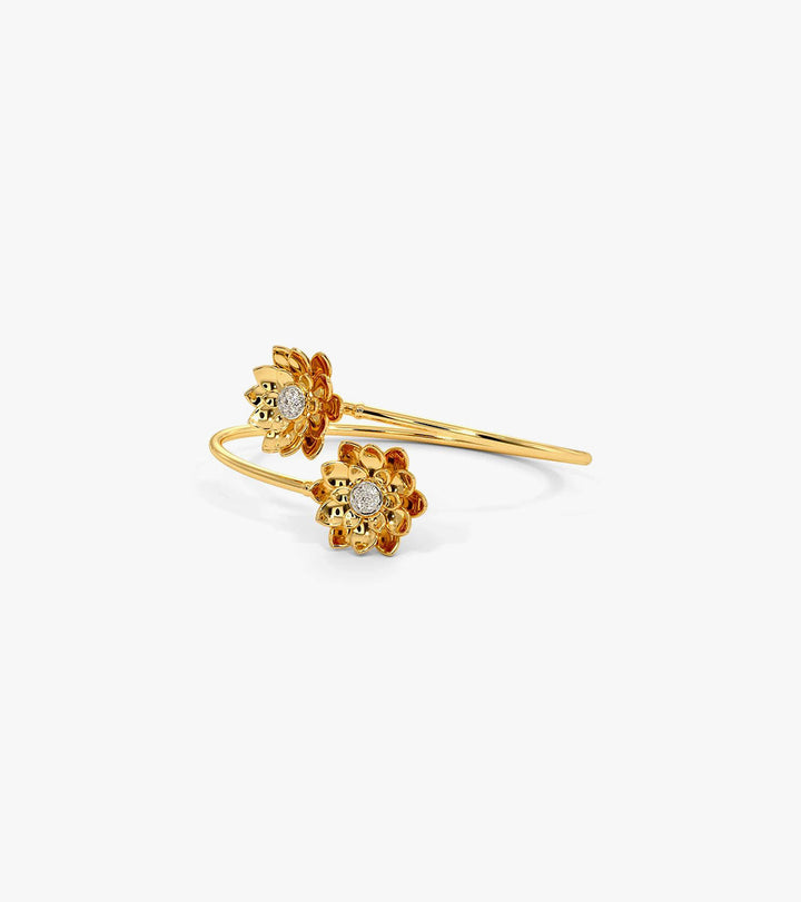 Flora diamond bangle
