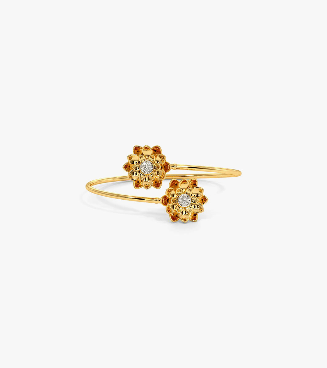 Flora diamond bangle