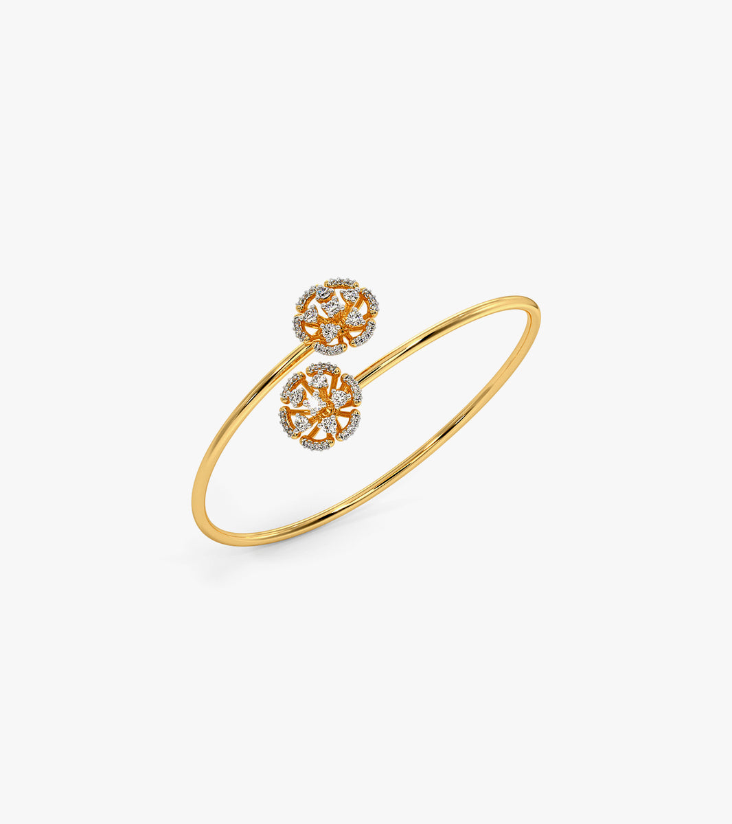 Flora diamond bangle