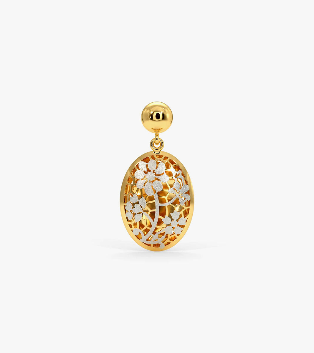 Drop gold earrings