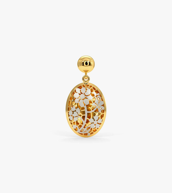 Drop gold earrings