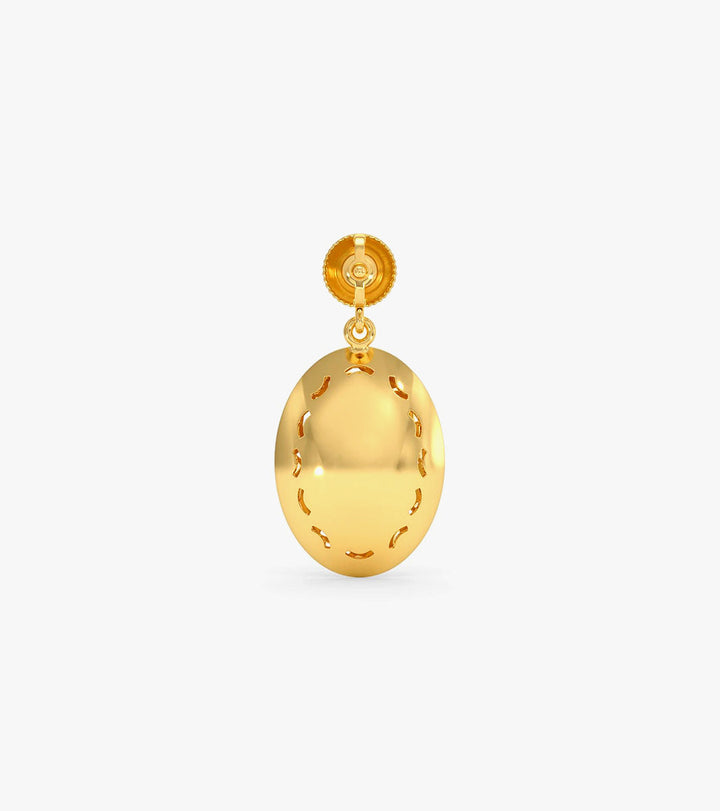 Drop gold earrings
