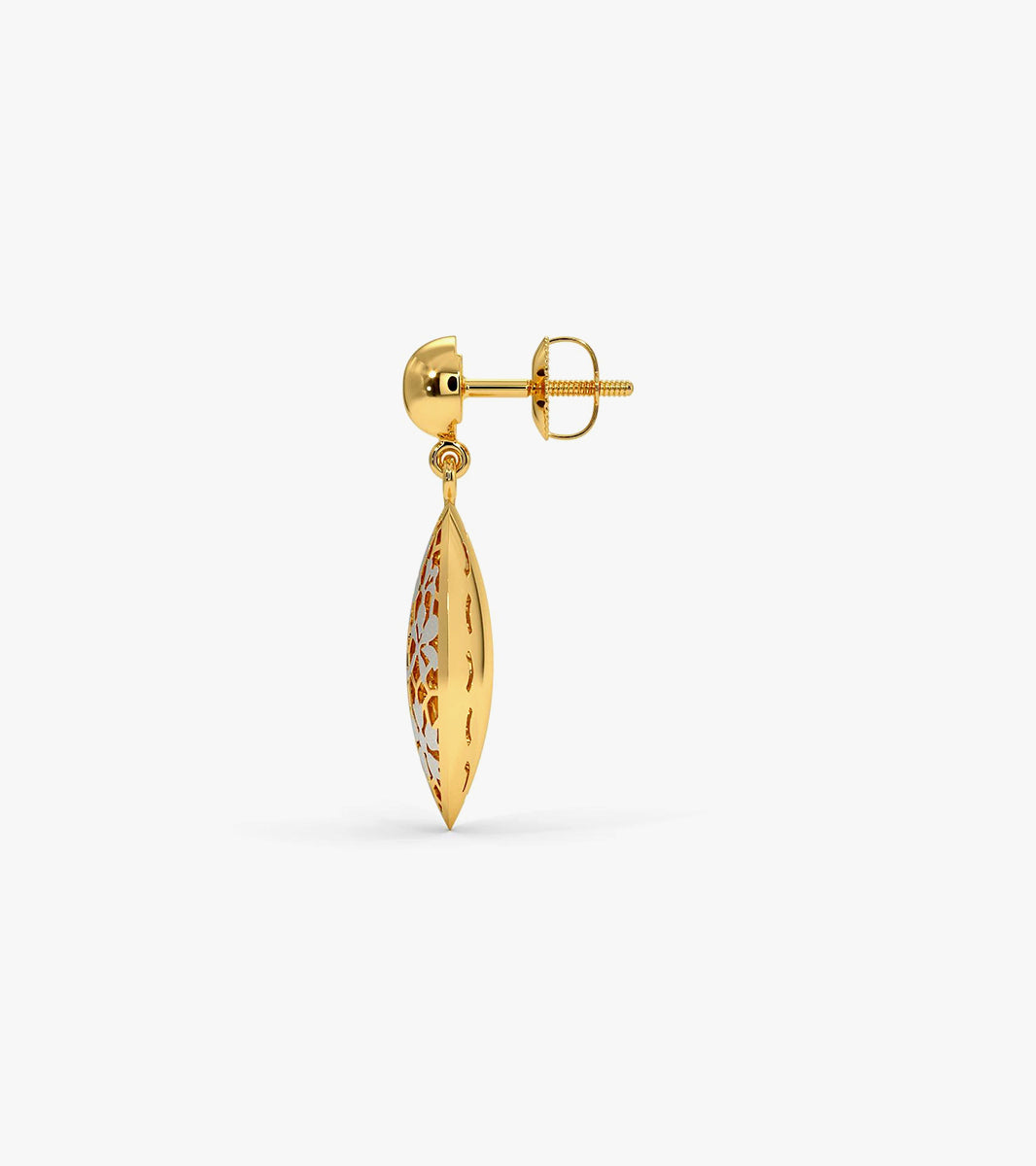 Drop gold earrings
