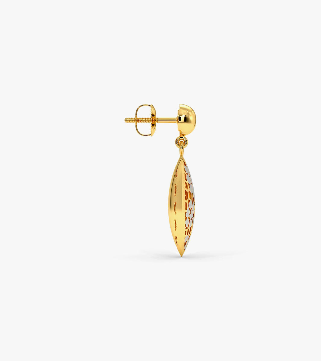 Drop gold earrings