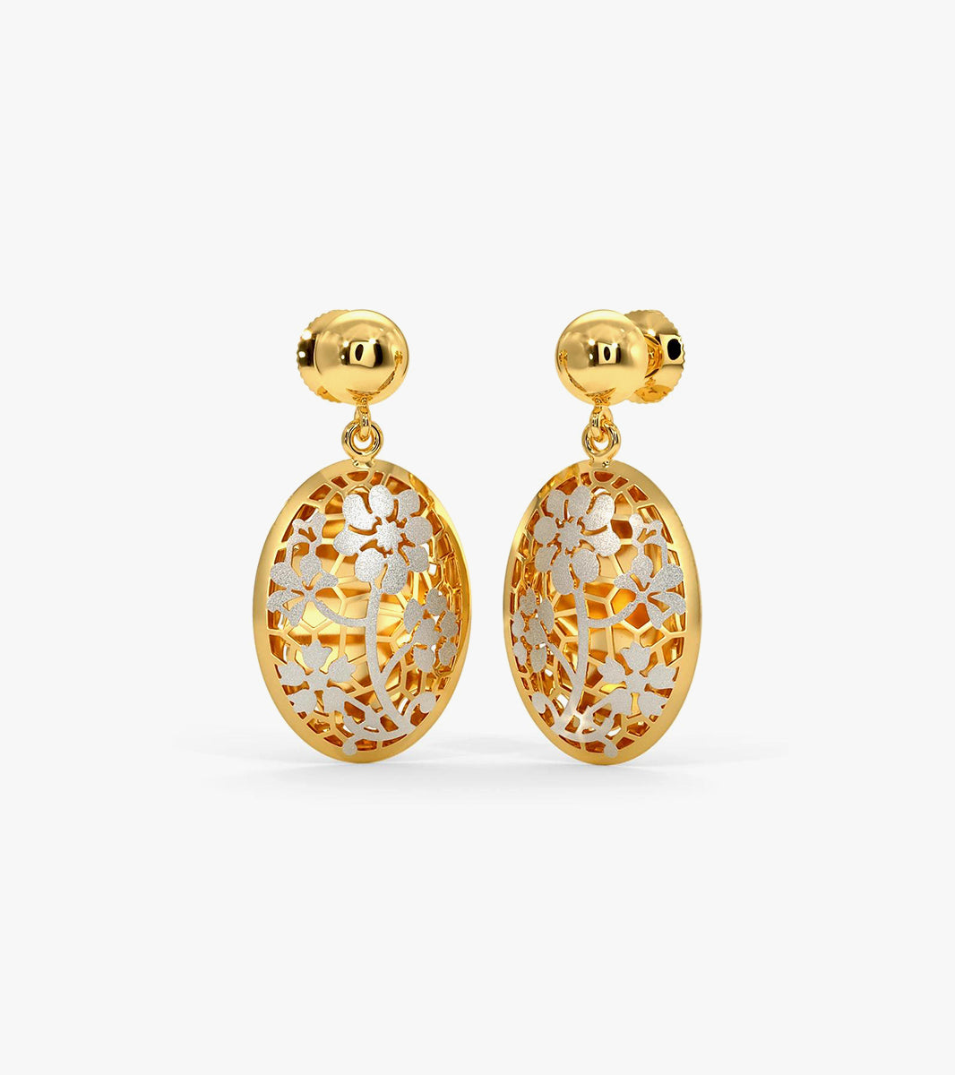 Drop gold earrings