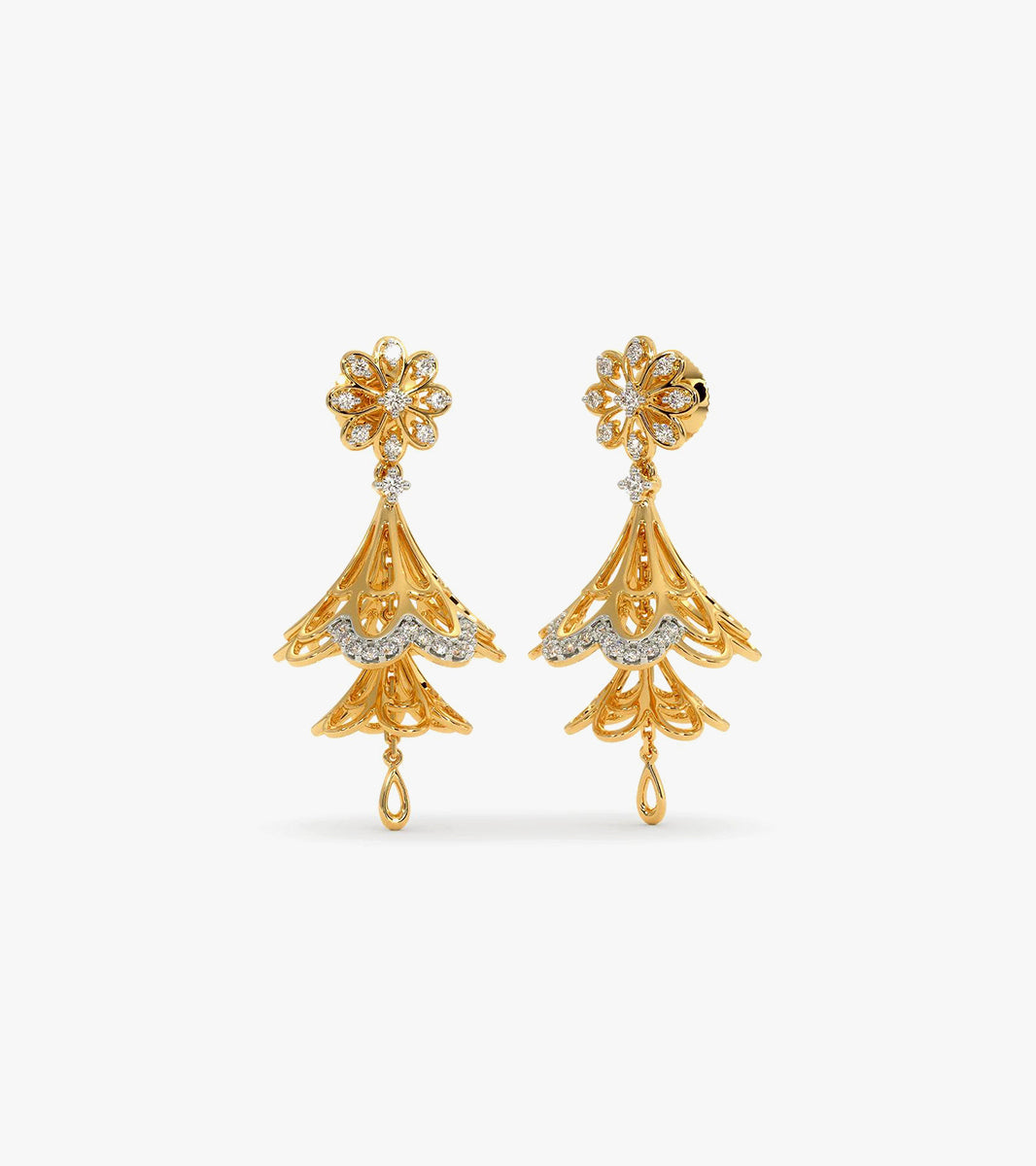 Gemstone jhumkas